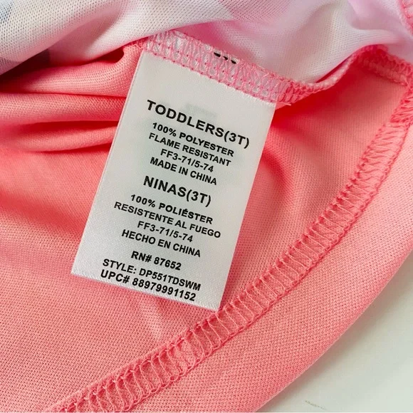 Disney | Princesses Ruffle Shoulder Sleeveless Nightgown NWT 3T Moana Belle - Picture 3 of 6